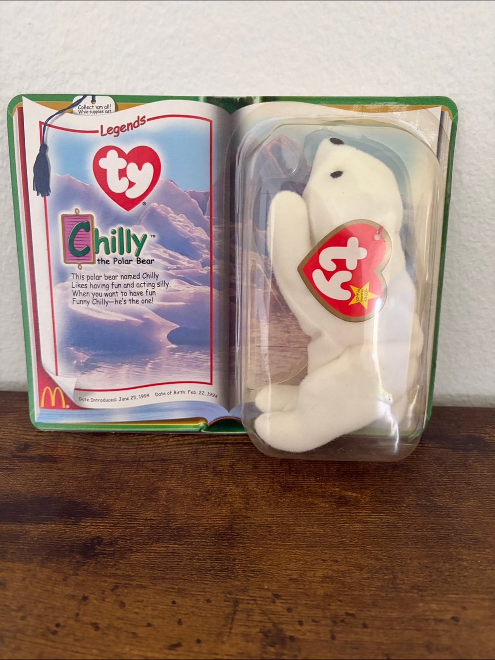 Vintage 2000 McDonald's Ty Chilly the Polar Bear * Legends * in‎ package SEALED